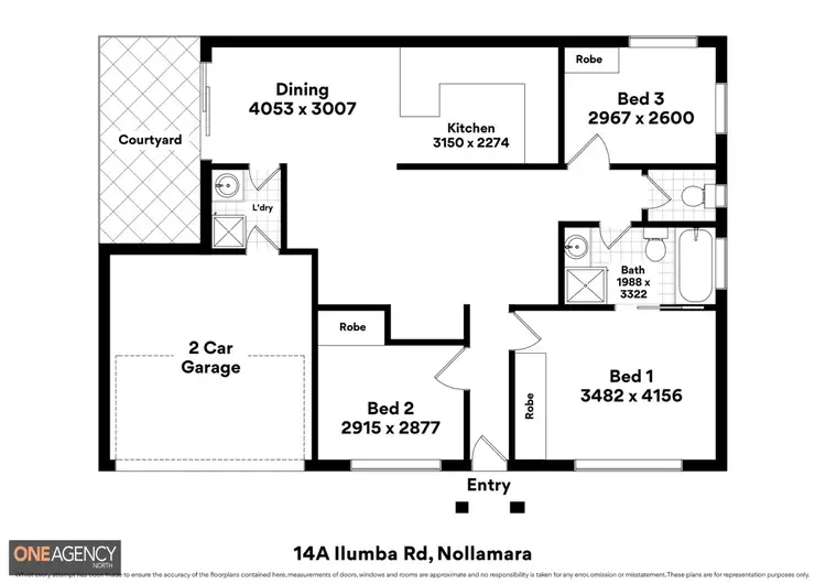 Floorplan of Homely villa listing, 14A Ilumba Road, Nollamara WA 6061