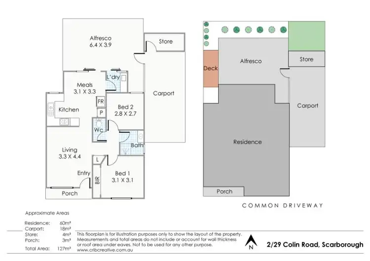 Floorplan of Homely villa listing, 2/29 Colin Road, Scarborough WA 6019