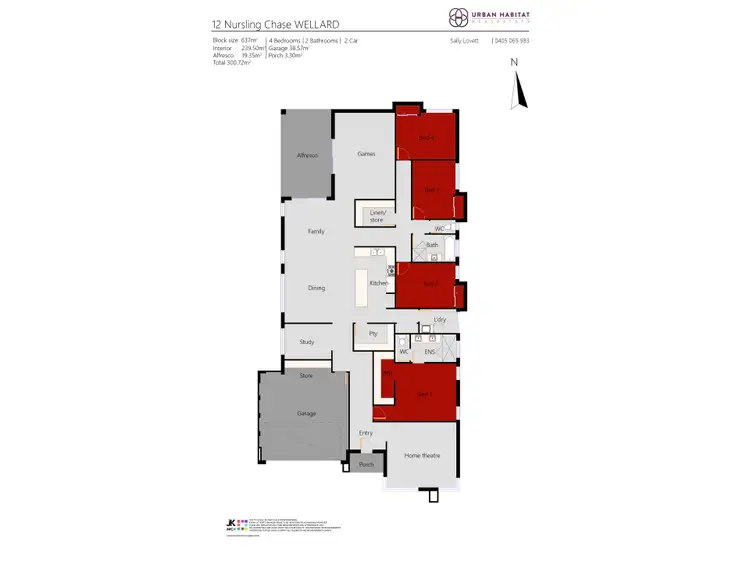 Floorplan of Homely house listing, 12 Nursling Chase, Wellard WA 6170