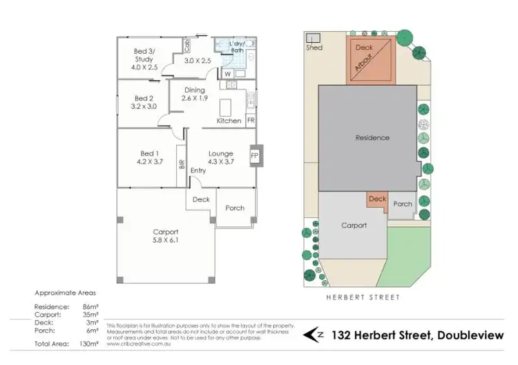 Floorplan of Homely house listing, 132 Herbert Street, Doubleview WA 6018