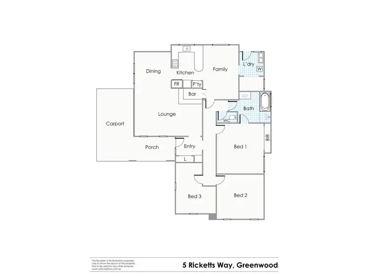 Floorplan of Homely house listing, 5 Ricketts Way, Greenwood WA 6024