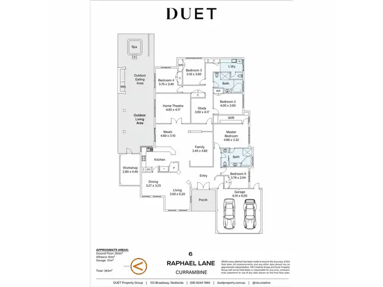 Floorplan of Homely house listing, 6 Raphael Lane, Currambine WA 6028