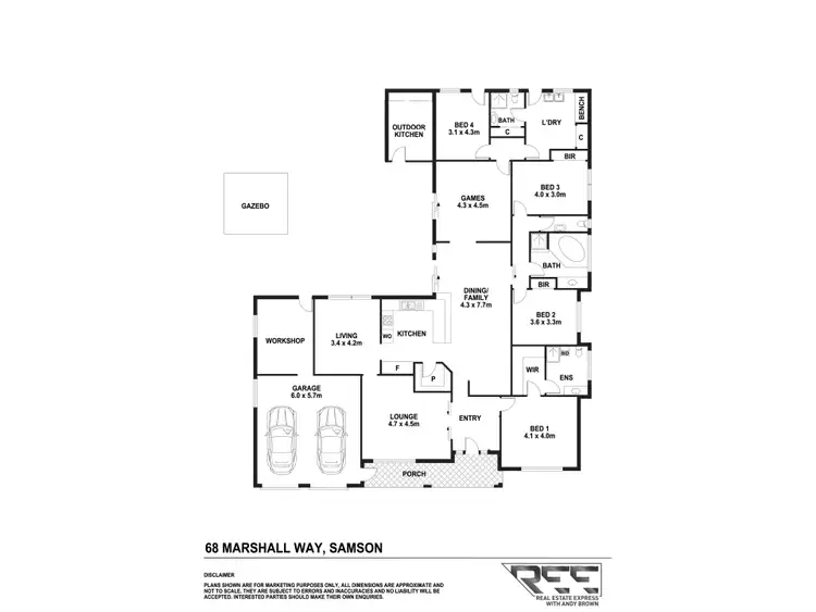 Floorplan of Homely house listing, 68 Marshall Way, Samson WA 6163