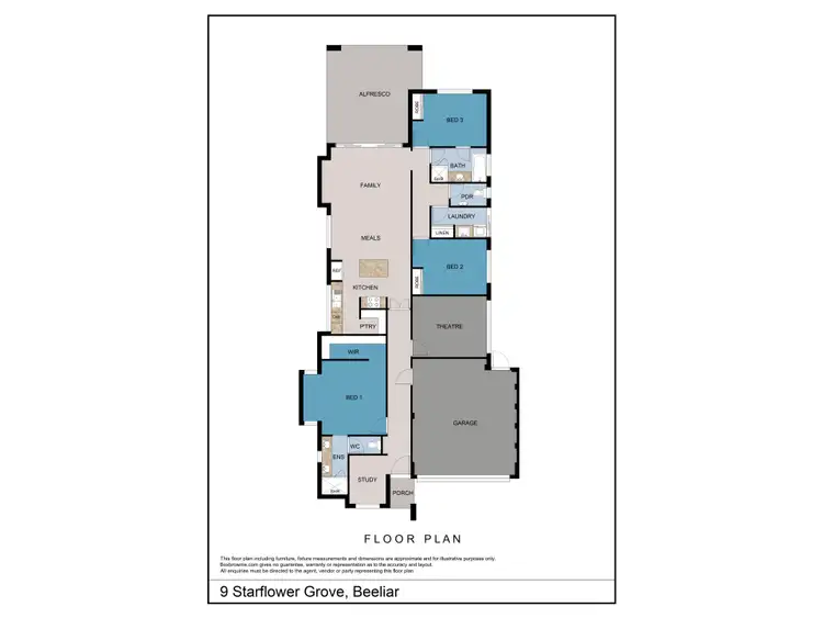 Floorplan of Homely house listing, 9 Starflower Grove, Beeliar WA 6164