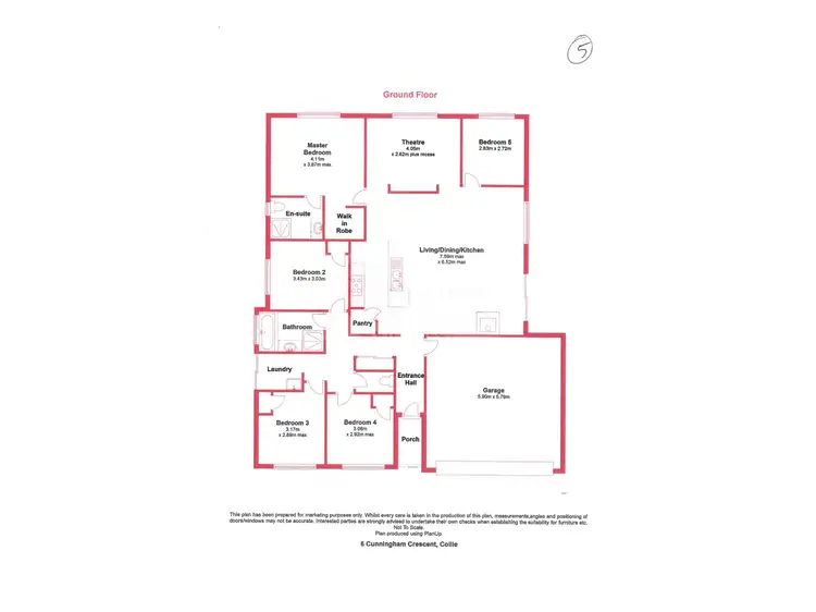 Floorplan of Homely house listing, 6 Cunningham Crescent, Collie WA 6225