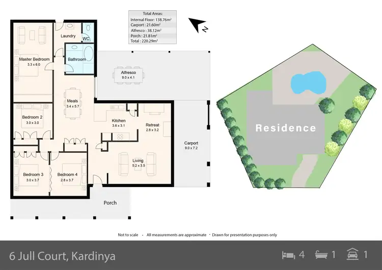 Floorplan of Homely house listing, 6 Jull Court, Kardinya WA 6163