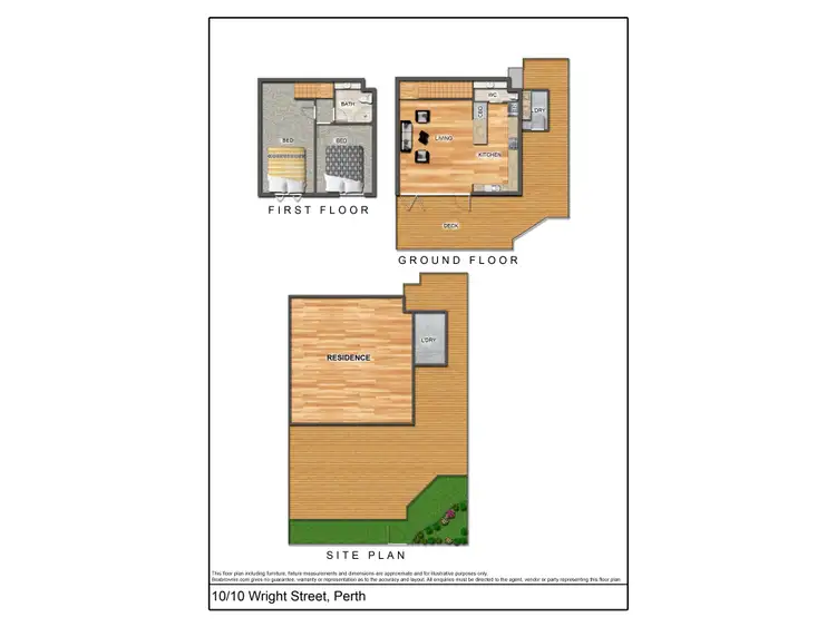 Floorplan of Homely townhouse listing, 10/10 Wright Street, Perth WA 6000