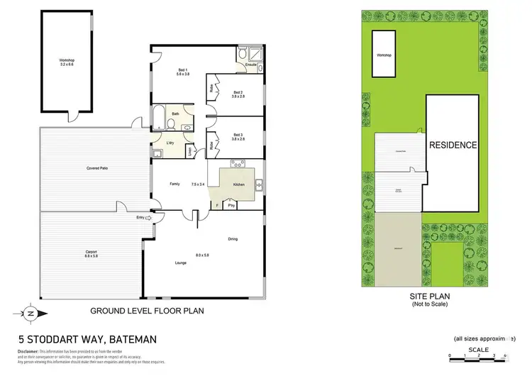 Floorplan of Homely house listing, 5 Stoddart Way, Bateman WA 6150