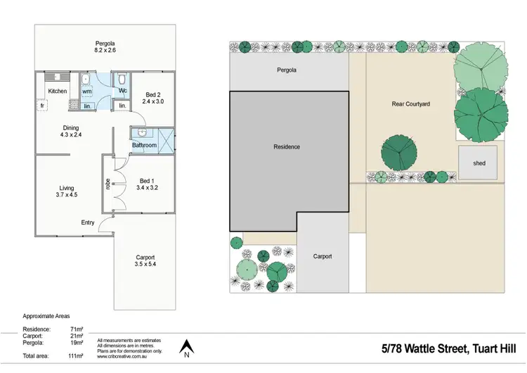 Floorplan of Homely villa listing, 5/78 Wattle Street, Tuart Hill WA 6060