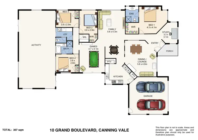 Floorplan of Homely house listing, 10 Grand Boulevard, Canning Vale WA 6155
