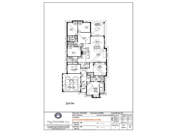 Floorplan of Homely house listing, 38 Truman Promenade, Byford WA 6122