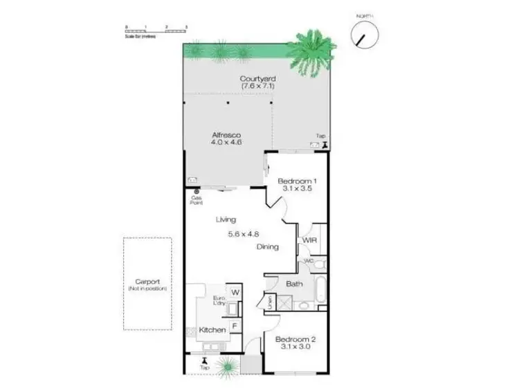 Floorplan of Homely apartment listing, 23/56 Moondine Drive, Wembley WA 6014