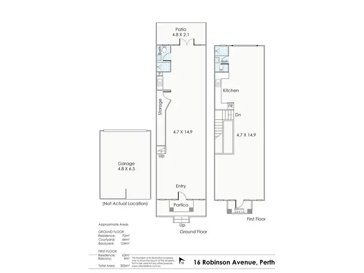Floorplan of Homely house listing, 16 Robinson Avenue, Perth WA 6000
