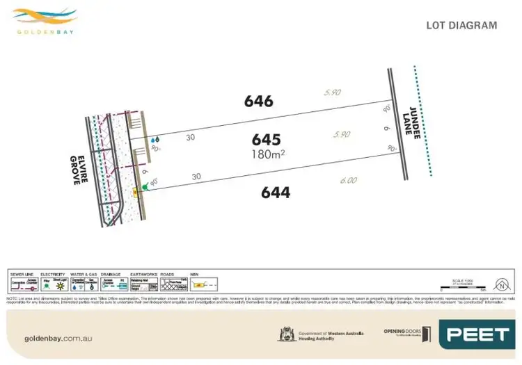 Floorplan of Homely land listing, Lot 645, Elvire Grove, Golden Bay WA 6174