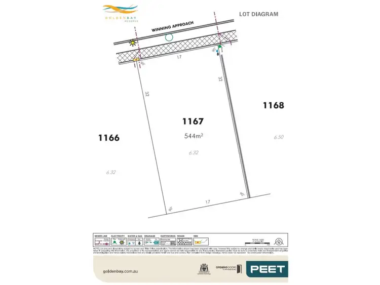 Floorplan of Homely land listing, Lot 1167, Winning Approach, Golden Bay WA 6174