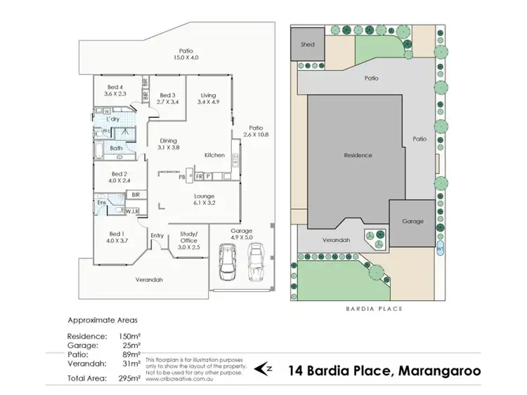 Floorplan of Homely house listing, 14 Bardia Place, Marangaroo WA 6064
