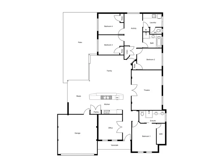Floorplan of Homely house listing, 45 Daablone Vista, Dalyellup WA 6230