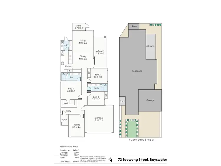 Floorplan of Homely house listing, 73 Toowong Street, Bayswater WA 6053