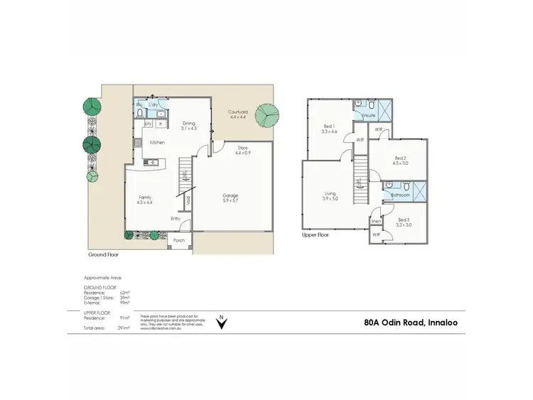 Floorplan of Homely townhouse listing, 80A Odin Road, Innaloo WA 6018