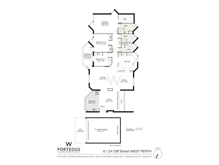 Floorplan of Homely apartment listing, 6/24 Cliff Street, West Perth WA 6005