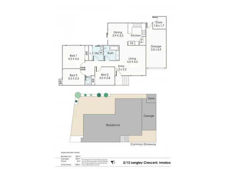 Floorplan of Homely townhouse listing, 2/13 Langley Crescent, Innaloo WA 6018
