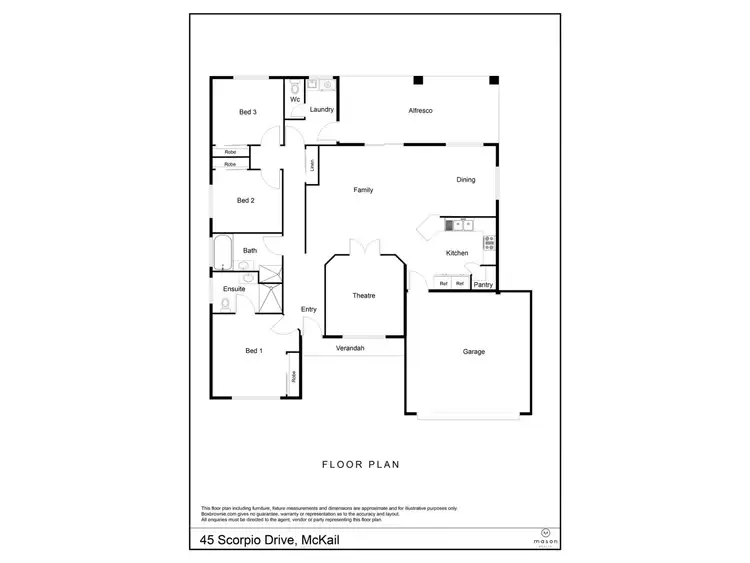 Floorplan of Homely house listing, 45 Scorpio Drive, Mckail WA 6330