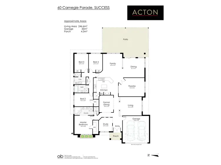 Floorplan of Homely house listing, 60 Carnegie Parade, Success WA 6164