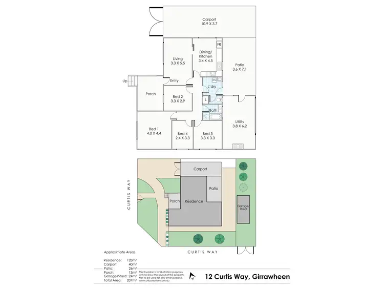 Floorplan of Homely house listing, 12 Curtis Way, Girrawheen WA 6064