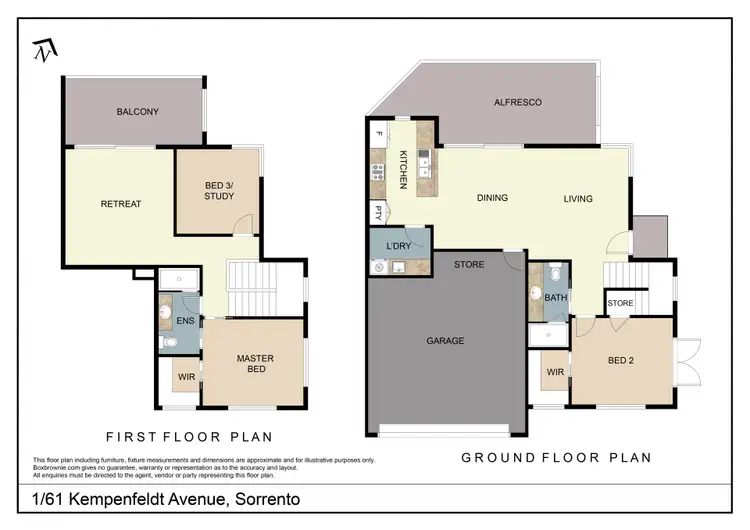 Floorplan of Homely townhouse listing, 1/61 Kempenfeldt Avenue, Sorrento WA 6020