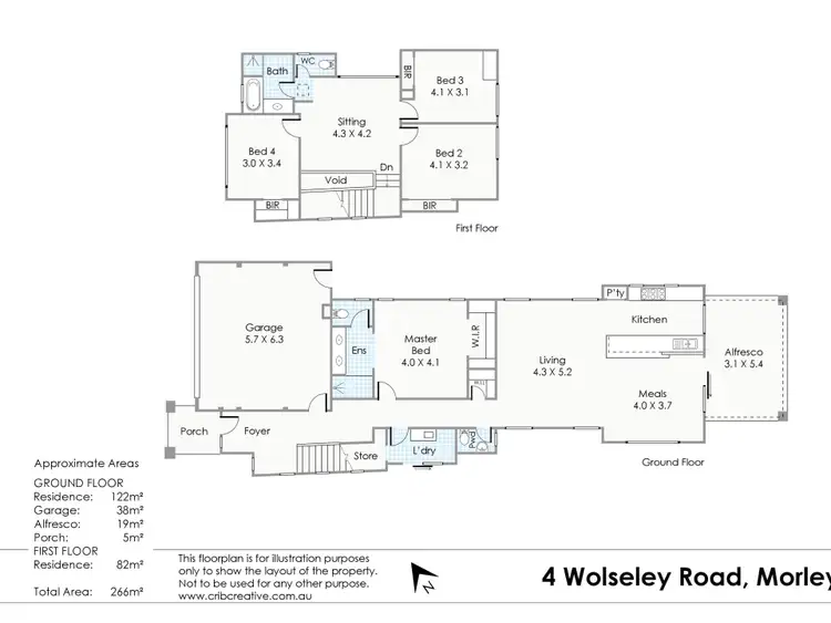 Floorplan of Homely house listing, 4 Wolseley Road, Morley WA 6062