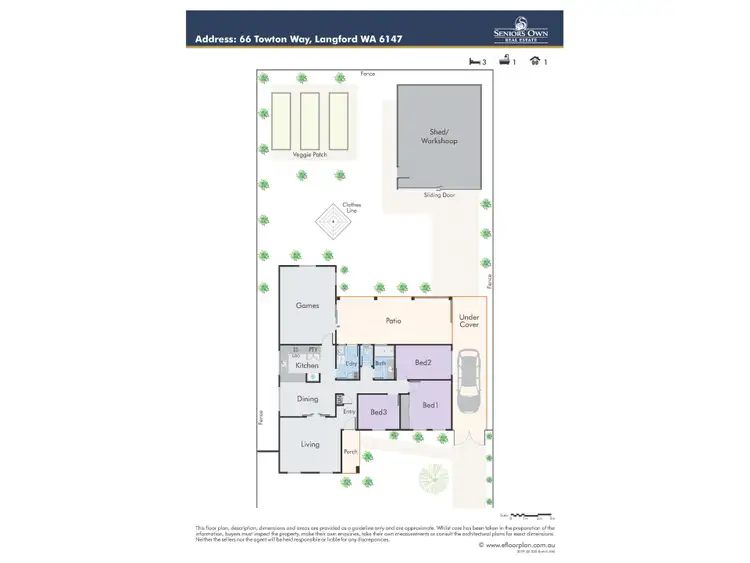 Floorplan of Homely house listing, 66 Towton Way, Langford WA 6147