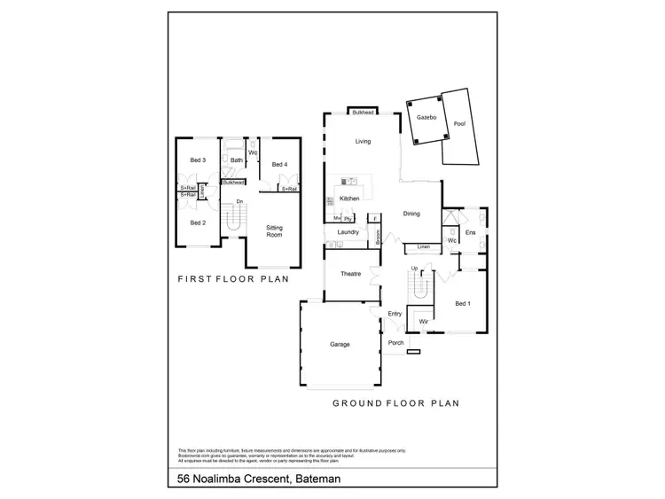 Floorplan of Homely house listing, 56 Noalimba Crescent, Bateman WA 6150