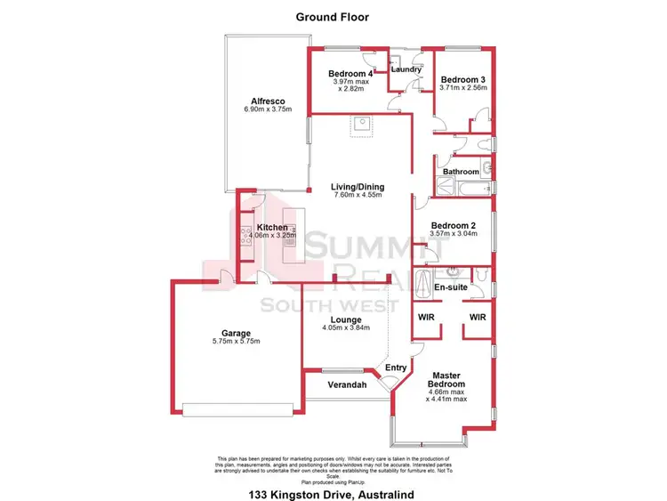 Floorplan of Homely house listing, 133 Kingston Drive, Australind WA 6233