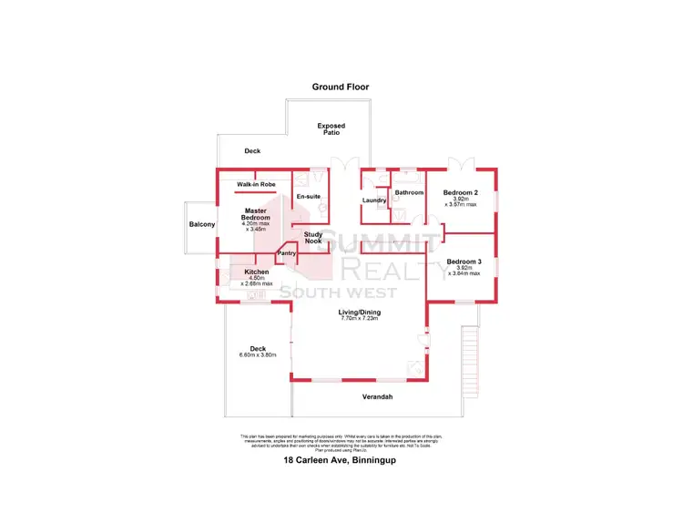 Floorplan of Homely house listing, 18 Carleen Avenue, Binningup WA 6233