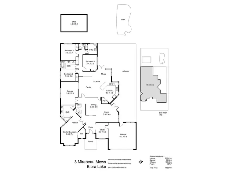 Floorplan of Homely house listing, 3 Mirabeau Mews, Bibra Lake WA 6163
