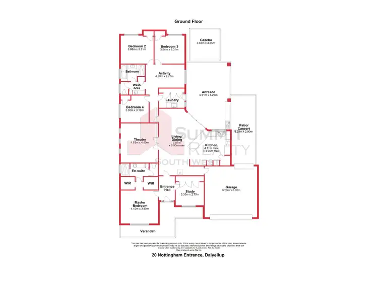 Floorplan of Homely house listing, 20 Nottingham Entrance, Dalyellup WA 6230
