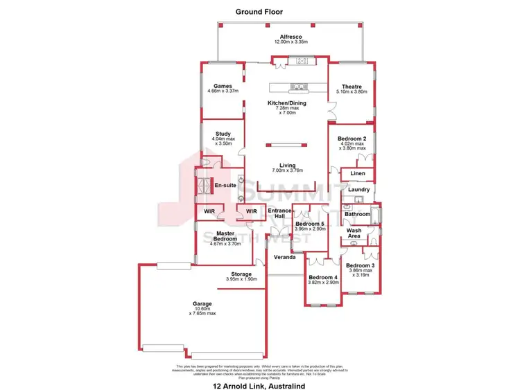 Floorplan of Homely house listing, 12 Arnold Link, Australind WA 6233