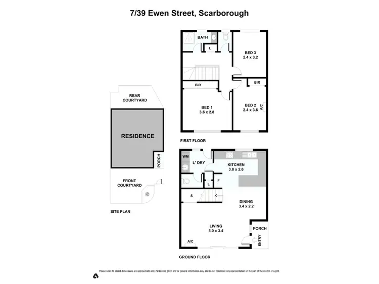Floorplan of Homely townhouse listing, 7/39 Ewen Street, Scarborough WA 6019