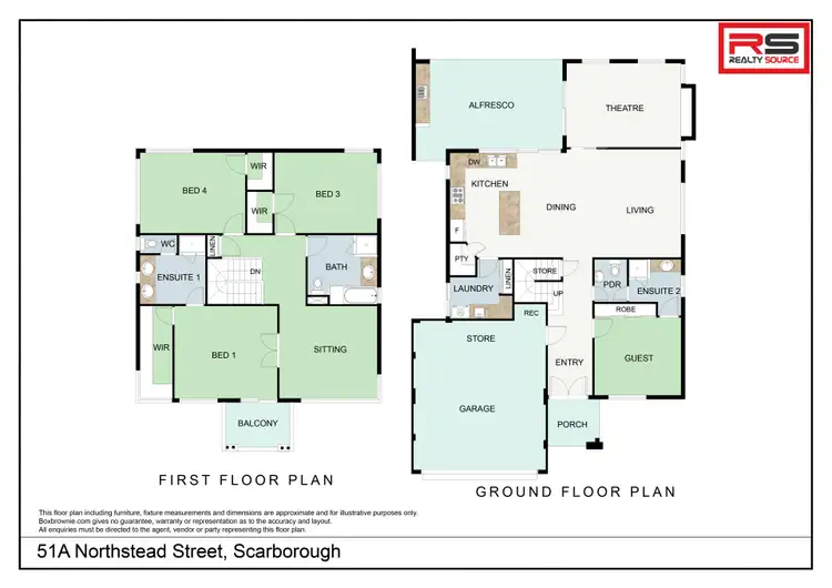 Floorplan of Homely house listing, 51A Northstead  Street, Scarborough WA 6019