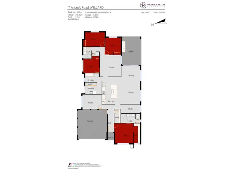 Floorplan of Homely house listing, 7 Ancroft Road, Wellard WA 6170