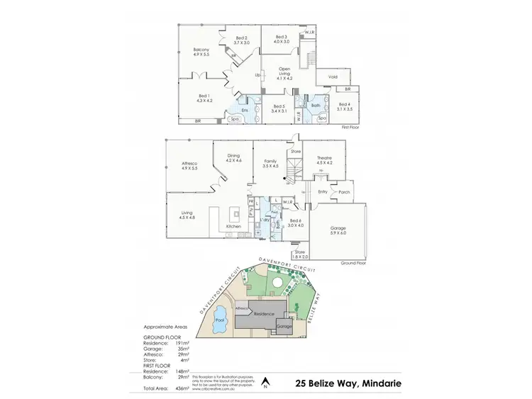 Floorplan of Homely house listing, 25 Belize Way, Mindarie WA 6030