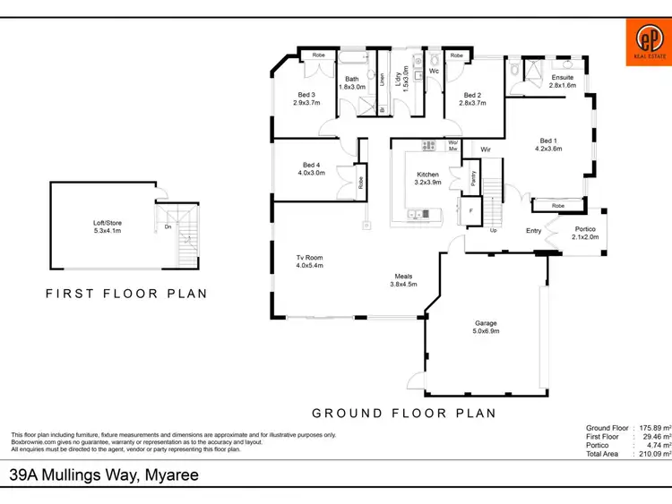 Floorplan of Homely house listing, 39A Mullings Way, Myaree WA 6154