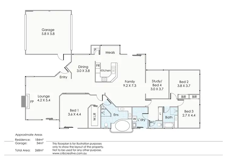 Floorplan of Homely house listing, 7 Moss Vale, Floreat WA 6014
