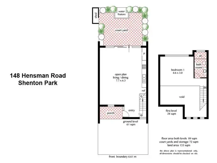 Floorplan of Homely townhouse listing, 148 Hensman Road, Shenton Park WA 6008