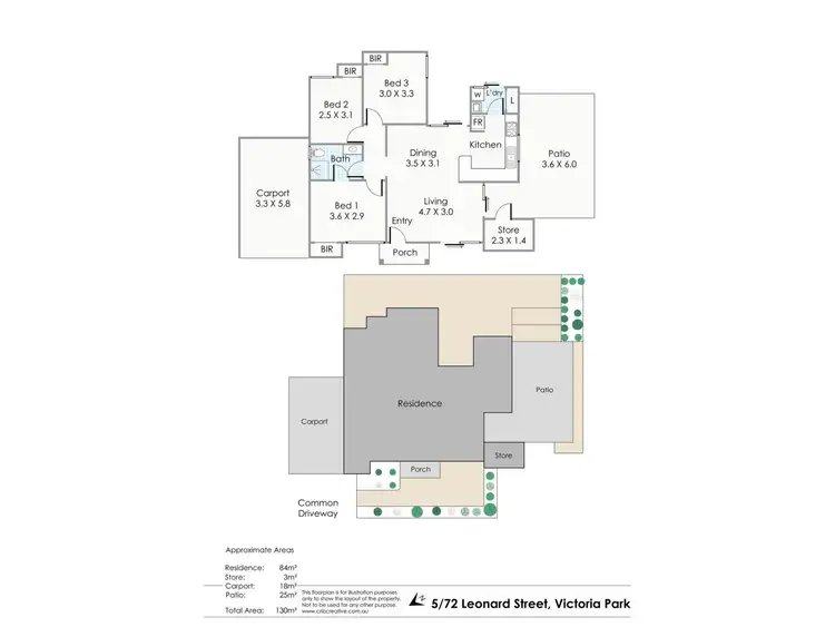 Floorplan of Homely villa listing, 5/72 Leonard Street, Victoria Park WA 6100
