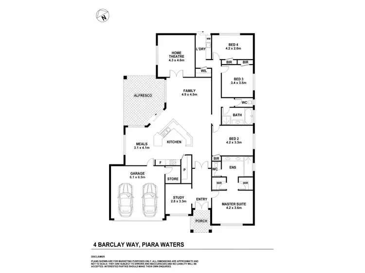 Floorplan of Homely house listing, 4 Barclay Way, Piara Waters WA 6112