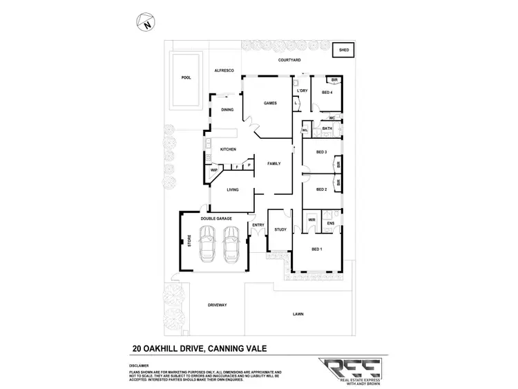 Floorplan of Homely house listing, 20 Oakhill Drive, Canning Vale WA 6155
