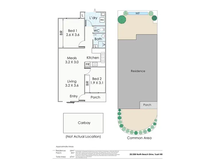 Floorplan of Homely unit listing, 20/208 North Beach Drive, Tuart Hill WA 6060