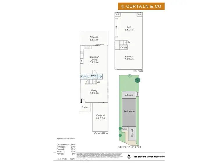 Floorplan of Homely house listing, 48B Stevens Street, Fremantle WA 6160
