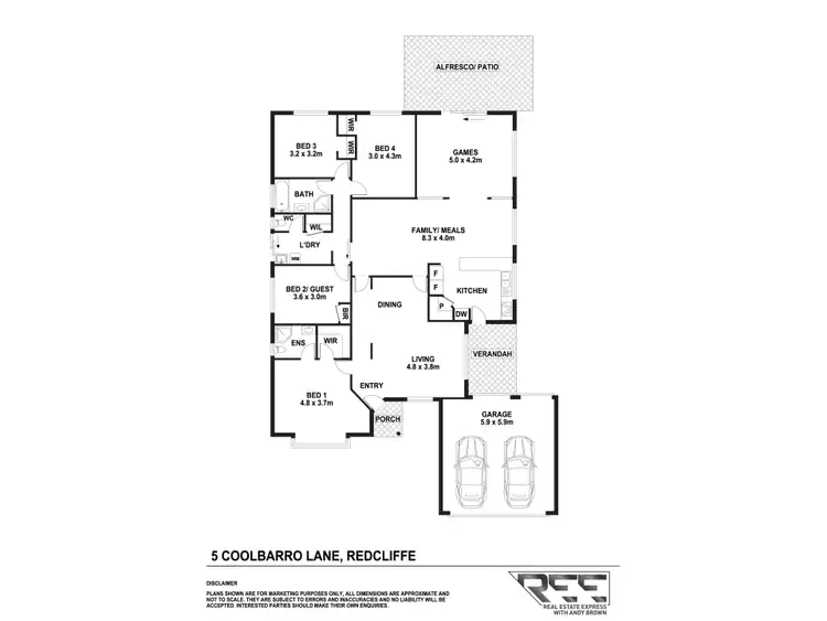 Floorplan of Homely house listing, 5 Coolbarro Lane, Redcliffe WA 6104